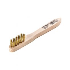 Lessmann Spark Plug Brush 150x15mm 3 Rows Brass Wire MES Crimped 0.15mm