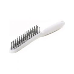 Lessmann Hand Brush Plastic Body 3 Rows Steel Wire STA Straight 0.35mm