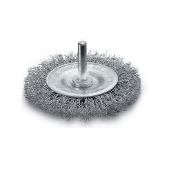 Lessmann DIY Wheel Brush 6mm Shank 100x10mm Steel Wire STA 0.25mm