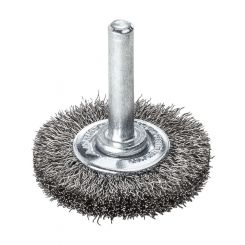 Lessmann Wheel Brush 6mm Shank 20 x 6mm Steel Wire STA Crimped 0.20mm