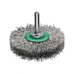 Lessmann Wavy Round Brush 6mm Shank 70x9mm Steel Wire ROF Crimped