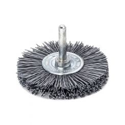 Lessmann Wheel Brush 6mm Shank 70x10mm Abrasive Nylon SIC K 120/1.10mm