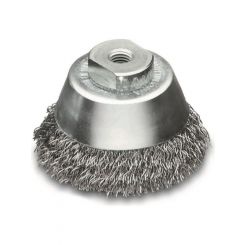 Lessmann Cup Brush Dia 65mm Steel Wire STA Crimped 0.35mm Thread M10