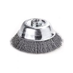 Lessmann Cup Brush Dia 65mm Steel Wire STA Crimped 0.35mm Thread M14