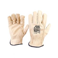 Pro Choice Safety Gear Riggamate Beige Premium Cowgrain Gloves S