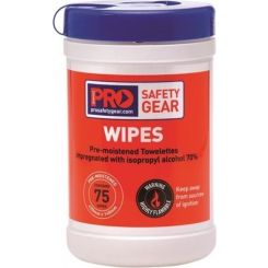 Pro Choice Safety Gear Isopropyl Wipes 75 Wipe Canister