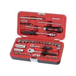 Sidchrome 56 Pc Metric & A/F 1/4in & 3/8in Drive Tool Set