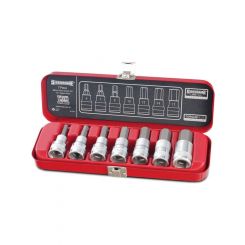 Sidchrome 7 Pc 1/2in Drive Inhex Socket Set Metric