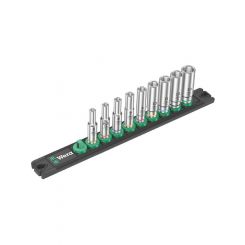Wera Socket Rail A Deep 1 Zyklop Socket Set 1/4in Drive
