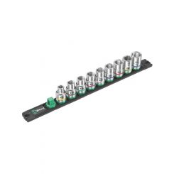 Wera Magnetic Socket Rail C Deep 1 Socket Set 1/2in Drive 6 Pc