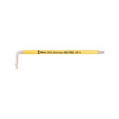 Wera 3950 SPKL Hex-Plus HF 4mm L-Key Metric Stainless Steel Yellow