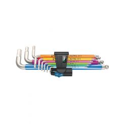 Wera 3950/9 Hex-Plus Multicolour HF Stainless 1 L-Key Set Metric 9pc