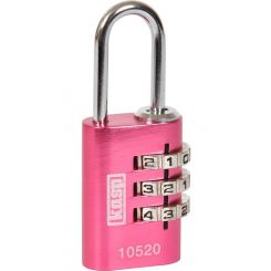 Kasp Aluminium Combination Padlock 20mm Pink
