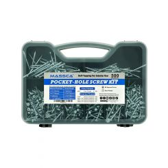 Massca Pocket-Hole Screw Kit Self-Tapping Zinc Plated 500 Pack