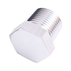 Aeroflow NPT Hex Head Plug 1/8 Inch Silver