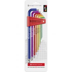 PB Swiss Rainbow 9pc Metric Ball End Hex Key Set 1.5-10mm