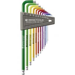 PB Swiss Rainbow 12pc Long Ball End Imperial Hex Key Set