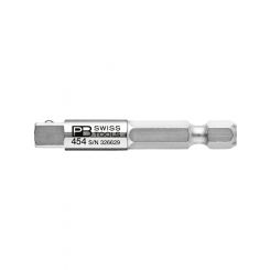 PB Swiss 454 Adaptor Hexagonal 1/4in Square 1/4in For Socket Inserts