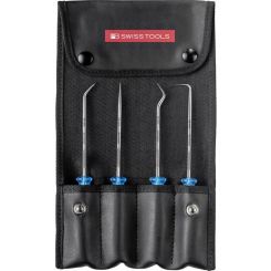 PB Swiss 4 Pc PickTool with Multicraft Handle in Roll-Up Case