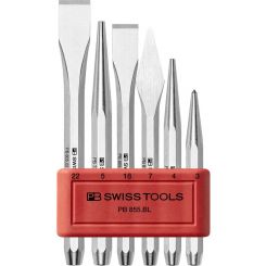 PB Swiss Flat and Cross-Cut Chisel Centre Punch Drift Punch 6pc Set