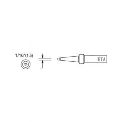Plato Soldering Tip ETA 1.6mm to Suit Weller