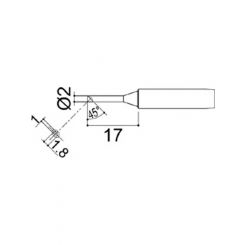 Plato Soldering Tip 900M-T-2C to Suit Hakko