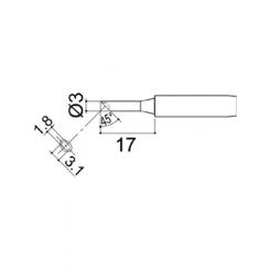 Plato Solder Tip To Suit Hakko