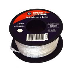 Spear & Jackson Brick Line 50m White 12 Strand Nylon