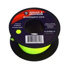 Spear & Jackson Brick Line 50m Fluoro Green 8 Strand Nylon