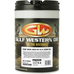 Gulf Western Top Dog HDZ-50 20W-50 CI-4 20L