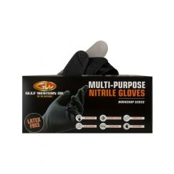 Gulf Western Gloves Disposable Black Extra Large Box 100pcs