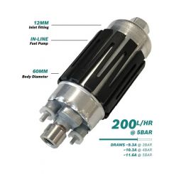 Bosch Fuel Pump Electric EFI Inline 550HP 200LPH @ 5 Bar Gasoline
