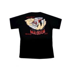 Milodon Cotton T-Shirt w/ Milodon Hemi Engine Logo Black Men's X-Large