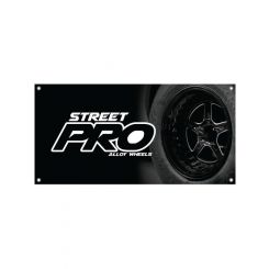 Street Pro Wheels Vinyl Banner 1500mm x 750mm Street Pro Logo
