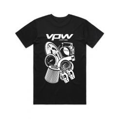 VPW T-Shirt V2024 Mural Black Cotton Large