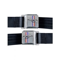 Scott Drake Classic Seat Belt Set Nylon Latch Style 2-Point Aqua