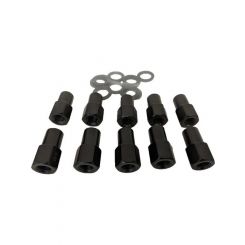Street Pro Wheel Lug Nut Kit Black Length 1.46 1/2 .700
