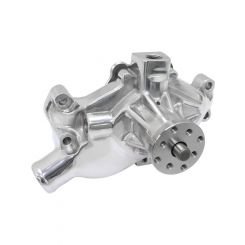 Aeroflow Short Water Pump Polished 3/4in Shaft Fits SBC