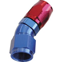 Aeroflow 550 Series Cutter 1-Pc Swivel 30 Deg Hose End -20AN Blue/Red