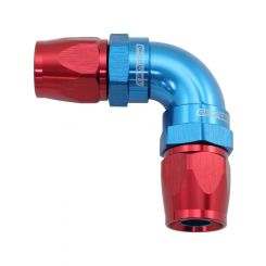 Aeroflow 590 Series PTFE 90 Degree Dual Hose Ends -8AN Blue/Red