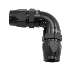 Aeroflow 590 Series PTFE 90 Degree Dual Hose Ends -8AN Black