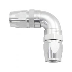 Aeroflow 590 Series PTFE 90 Degree Dual Hose Ends -10AN Silver