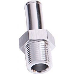 Aeroflow Male NPT to Barb Straight Adapter 1/4in to 5/16in Silver