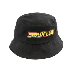 Aeroflow Medium Bucket Hat Black with Aeroflow Logo