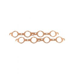 Aeroflow Round Port Copper Embossed Exhaust Gaskets Fits GM LS