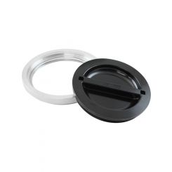 Aeroflow Flush Mount 6in Billet Aluminium Filler Black Cap