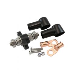 Aeroflow Single Black Electrical Terminal Bulkhead M10 Stud