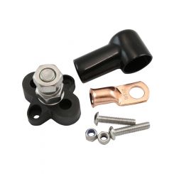 Aeroflow Single Black Post Electrical Terminal Distribution Block