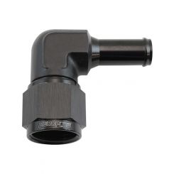 Aeroflow 90 Degree Hose Barb 1/2in to -10AN Black Finish