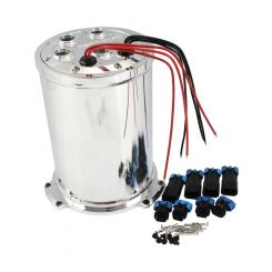 Aeroflow Triple EFI Fuel Pump Round Surge Tank Polished 5 Liter